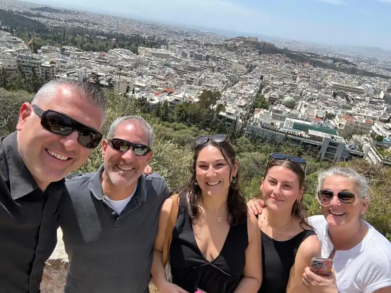 Athens private van tour panoramic view