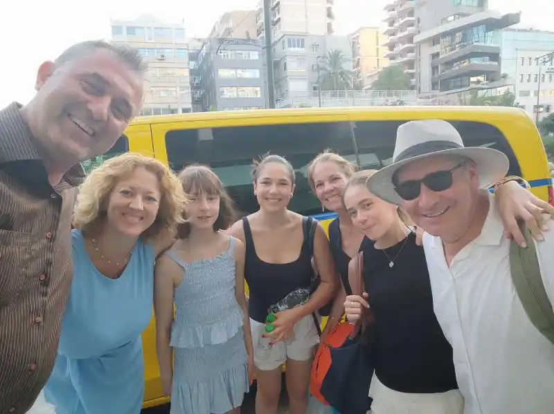 Premium athens taxi van family transfers