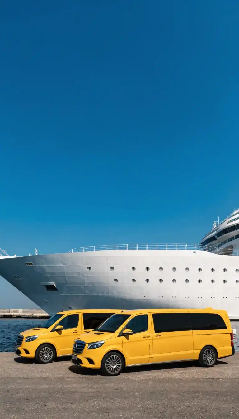 Pireaus Port to Athens city Private Transfer with Mercedes-Benz 8-Seater